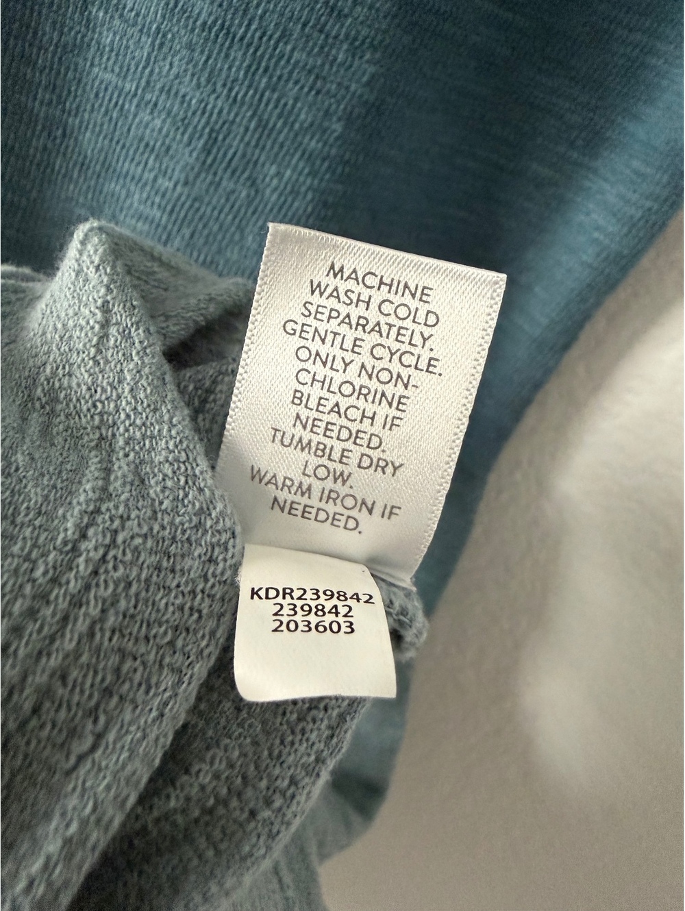 J. Jill Short Sleeve V-Neck 100% Cotton Blue/Gray Ombre Dress Size S Petite - Picture 8 of 8